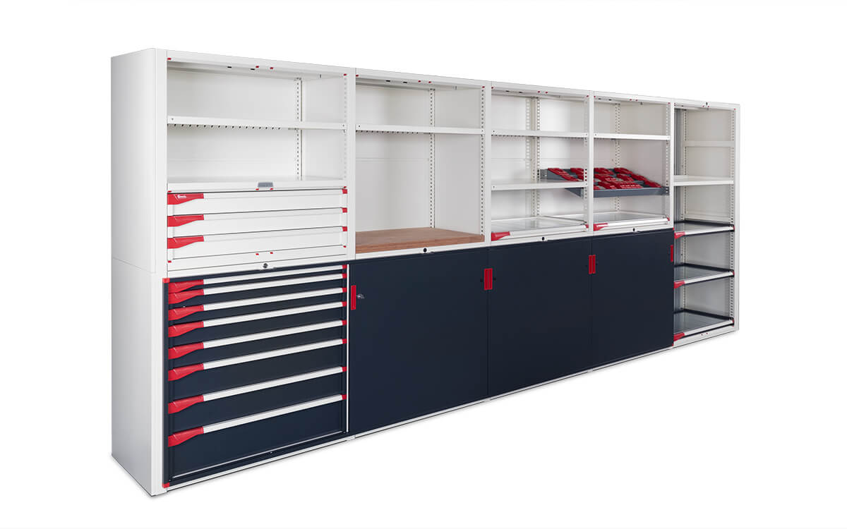 Sideboard Kücheninsel 150cm - Mit Schubladen, Steckdosen & Klappbarer Platte