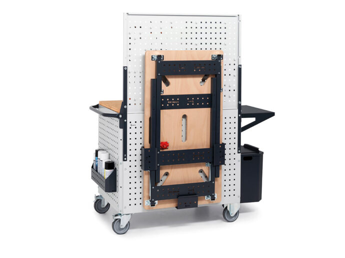 Carrello componibile Clever con banco pieghevole Work Table