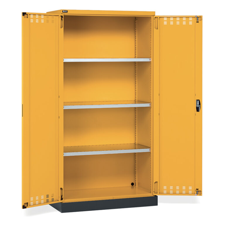 Armadio Schedario Ufficio Prissent 90x40x90 Cm - Libreria Con Ripiani Regolabili E Vetro, Grigio Chiaro
