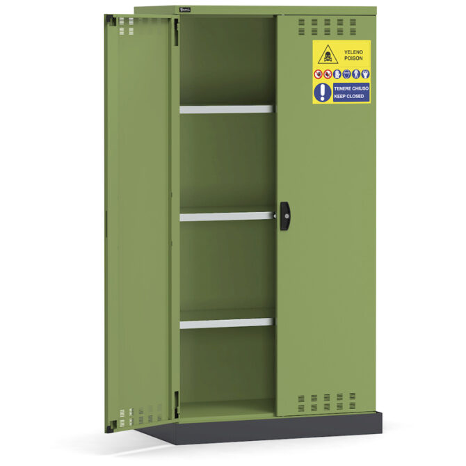 Cabinet for plant protection products and pesticides