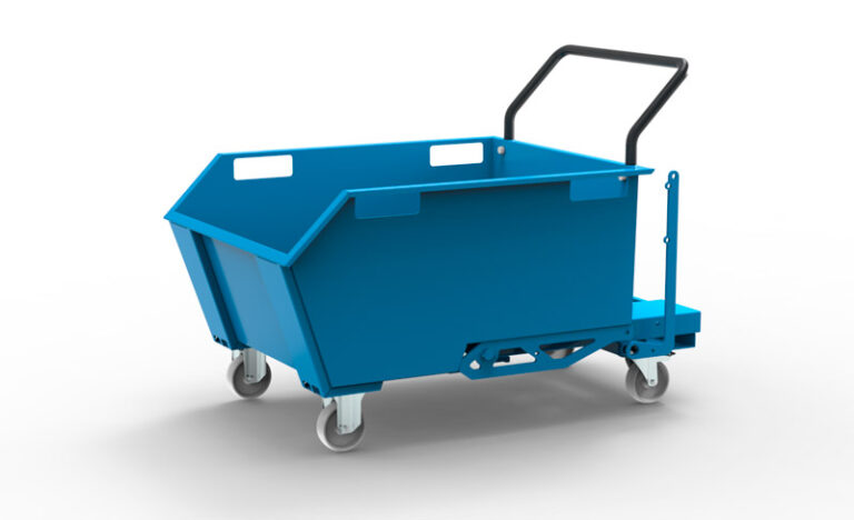 Containment tank with front opening