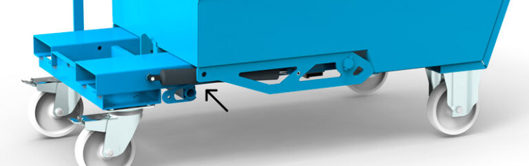 Containment tank with hydraulic cylinder